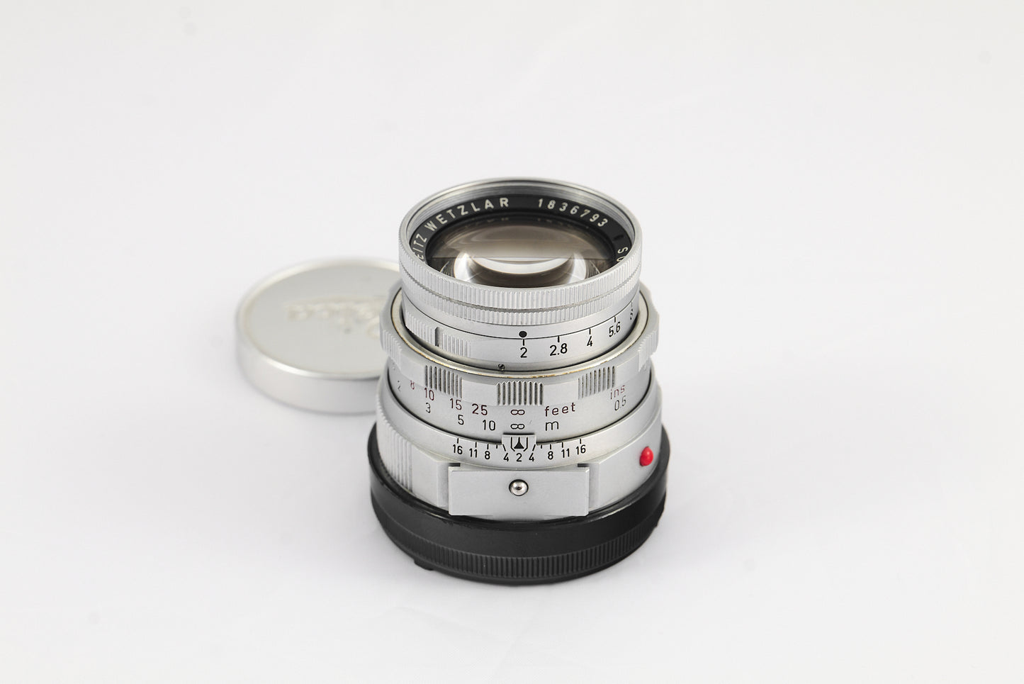 Leica Summicron-M 50mm f/2 Dual Range Silver Chrome 11818
