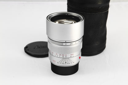 Leica Summicron-M 90mm f/2 Silver Chrome 11137